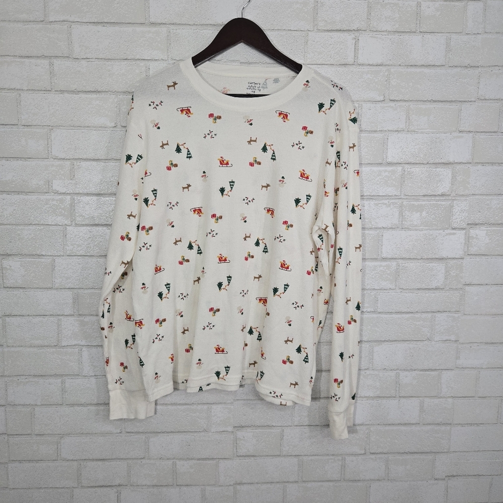 Carter's long sleeve holiday printed top